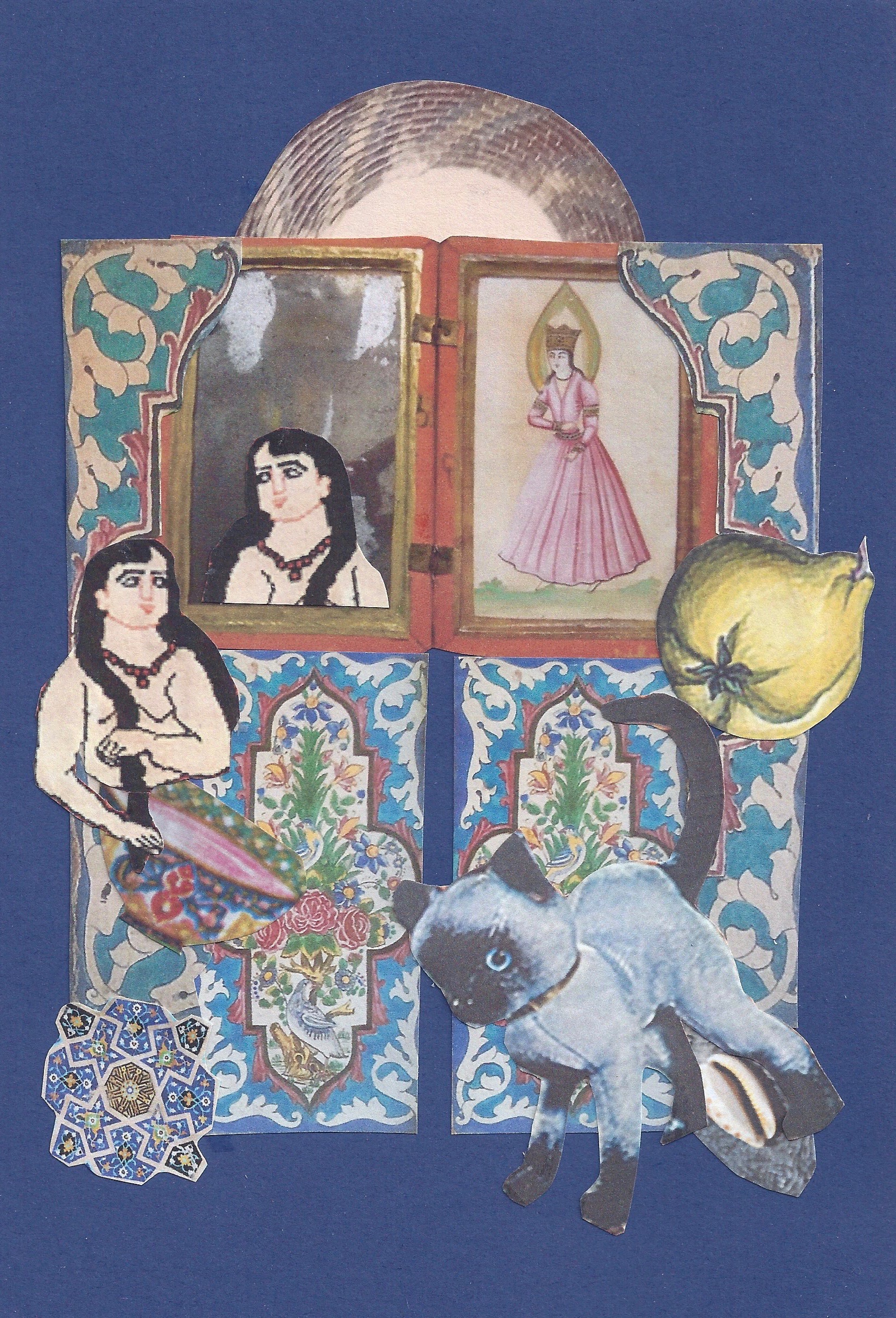 Edition three out of ten of "Her Ladyship Makes a Pact with a Hungry Cat," by Iranian artist Afsoon